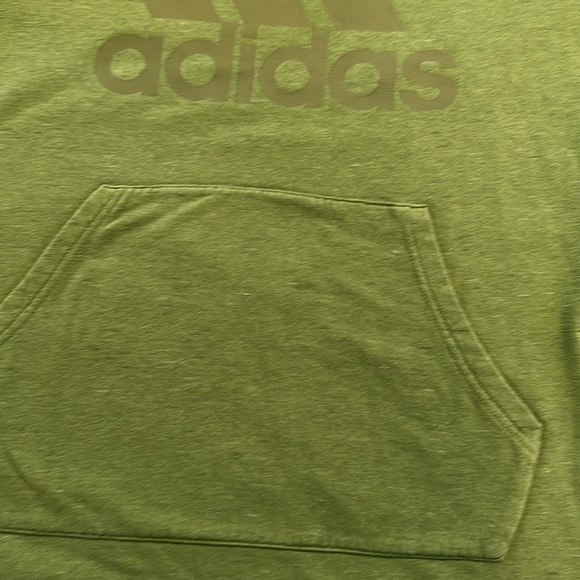L green adidas hoodie / hooded sweatshirt, front pocket - READ DESCRIPTION - Picture 6 of 10